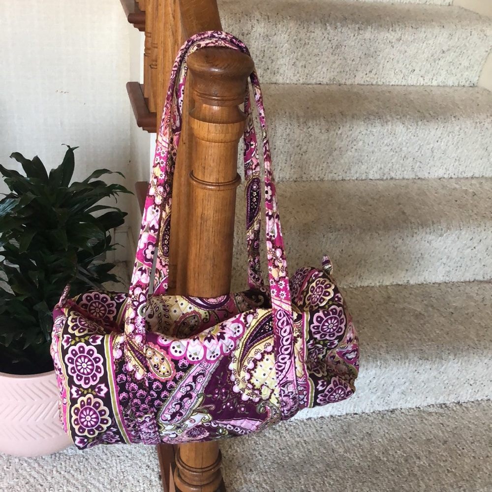Vera Bradley Pink and Purple Patterned Bag - Picture 4 of 10